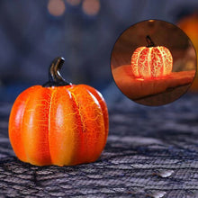 Cargar imagen en el visor de la galería, New Halloween Pumpkin Lantern Simulation Pumpkin LED Candle Lamp Resin Luminous Pumpkin