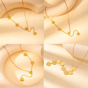 Fashion Color Candy Love Heart Color Gem Necklace Accessories