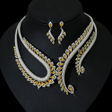 Charger l&#39;image dans la galerie, INS Wind Zircon Necklace Earring Set for Occasions