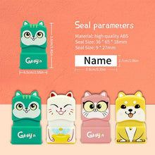 Load image into Gallery viewer, Kids colored  Squirrel Customized Name Stamp (Back to School)