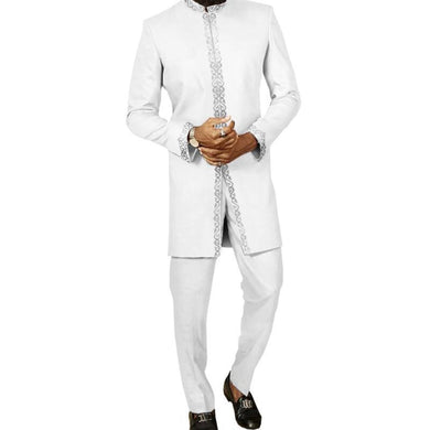 Samo Zaen Simple Men's Long Printed Cotton Men's Suit