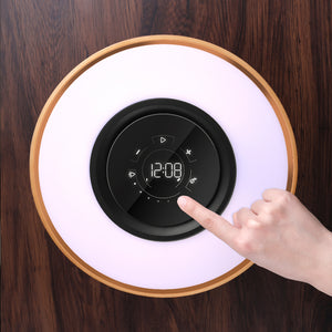 Round Intelligent Music  Bed Lamp WiFi Circle Tree Of Led Light Wireless Charging For Living Room