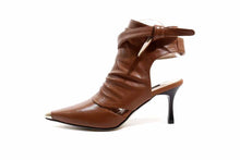 Charger l&#39;image dans la galerie, Genuine leather ankle lace up stiletto high heels summer boots