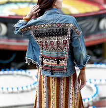 Load image into Gallery viewer, Female Jacket Vintage Embroidery tassel loose long sleeve - FUCHEETAH