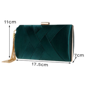 Tassel Fashion Ladies Clutch Bag Shoulder Handbags  Purse - FUCHEETAH