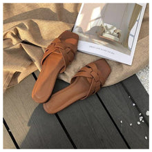 Cargar imagen en el visor de la galería, Women Brand Slippers Summer Slides Open Toe Flat Casual Shoes Leisure Sandal - FUCHEETAH