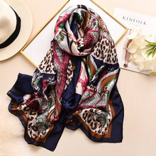 Cargar imagen en el visor de la galería, Luxury brand hijab summer women scarves soft long print silk scarves lady shawl - FUCHEETAH