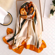 Cargar imagen en el visor de la galería, Luxury brand hijab summer women scarves soft long print silk scarves lady shawl - FUCHEETAH