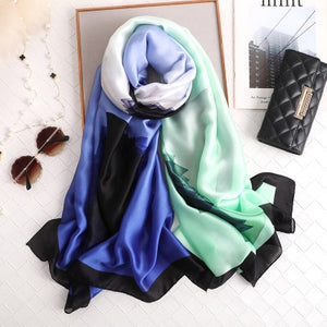 Luxury brand hijab summer women scarves soft long print silk scarves lady shawl - FUCHEETAH