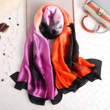 Cargar imagen en el visor de la galería, Luxury brand hijab summer women scarves soft long print silk scarves lady shawl - FUCHEETAH