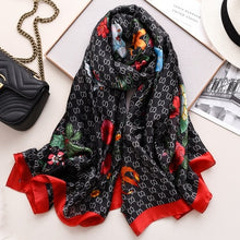 Cargar imagen en el visor de la galería, Luxury brand hijab summer women scarves soft long print silk scarves lady shawl - FUCHEETAH