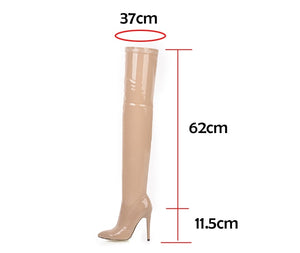 High Heels Over The Knee Boots Women Stretch Thigh High Boots - FUCHEETAH