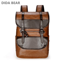 Cargar imagen en el visor de la galería, Men Backpack Leather large laptop different colors - FUCHEETAH