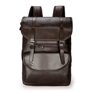 Men Backpack Leather large laptop different colors - FUCHEETAH