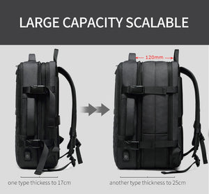 Men's Backpack Multi-layer 15.6 inch Laptop Bag USB Charging Port - FUCHEETAH