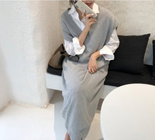 Laden Sie das Bild in den Galerie-Viewer, Chic Winter Oversize Straight Sleeveless Sweater Dress - FUCHEETAH