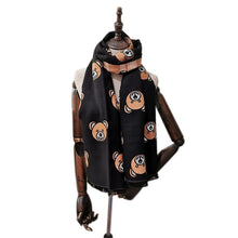 Load image into Gallery viewer, Winter Warm Women Imitation Cashmere Scarf Brand DesignTassel Scarves Cute Bear Shawl - FUCHEETAH