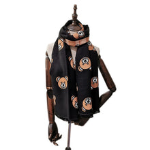 Cargar imagen en el visor de la galería, Winter Warm Women Imitation Cashmere Scarf Brand DesignTassel Scarves Cute Bear Shawl - FUCHEETAH