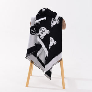 Winter Warm Women Imitation Cashmere Scarf Brand DesignTassel Scarves Cute Bear Shawl - FUCHEETAH