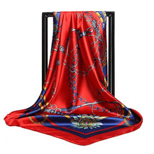 Charger l&#39;image dans la galerie, Women Print Foulard Satin Square Head  Scarfves  90cm - FUCHEETAH