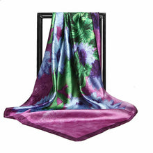 Charger l&#39;image dans la galerie, Women Print Foulard Satin Square Head  Scarfves  90cm - FUCHEETAH