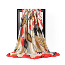 Charger l&#39;image dans la galerie, Women Print Foulard Satin Square Head  Scarfves  90cm - FUCHEETAH