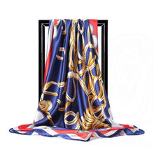 Charger l&#39;image dans la galerie, Women Print Foulard Satin Square Head  Scarfves  90cm - FUCHEETAH