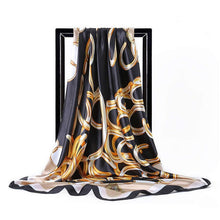 Charger l&#39;image dans la galerie, Women Print Foulard Satin Square Head  Scarfves  90cm - FUCHEETAH