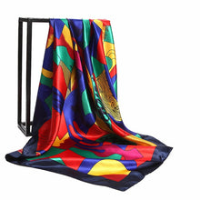 Charger l&#39;image dans la galerie, Women Print Foulard Satin Square Head  Scarfves  90cm - FUCHEETAH