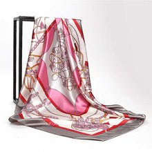 Charger l&#39;image dans la galerie, Women Print Foulard Satin Square Head  Scarfves  90cm - FUCHEETAH