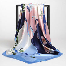 Charger l&#39;image dans la galerie, Women Print Foulard Satin Square Head  Scarfves  90cm - FUCHEETAH