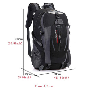 New Unisex Nylon Travel Backpack Large Capacity Camping 15-inch Laptop Backpack Outdoor Hiking Bag - FUCHEETAH