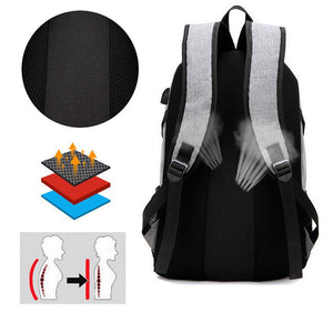 Anti Theft Usb Backpack   Business Large Capacity Backpack Men & Women - FUCHEETAH