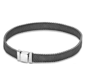 Authent 925 Sterling Silver Bracelet Reflexions Mesh Bracelet For Women Luxury - FUCHEETAH