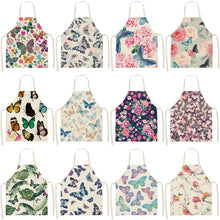 Cargar imagen en el visor de la galería, Printed Kitchen Aprons for Women Cotton Linen - FUCHEETAH