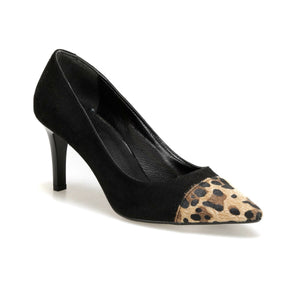 Black Women Gova Shoes with leopard design - FUCHEETAH