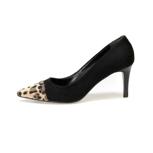 Black Women Gova Shoes with leopard design - FUCHEETAH