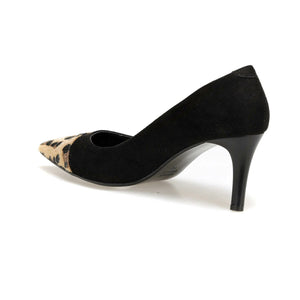 Black Women Gova Shoes with leopard design - FUCHEETAH