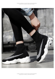 High Top Sneakers Women Elastic Socks Women Casual Shoes Unisex Trainers - FUCHEETAH