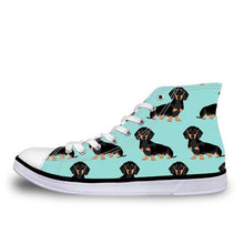 Charger l&#39;image dans la galerie, Pug Floral Print Women Vulcanized Sneakers Flat Ladies Lace-up - FUCHEETAH