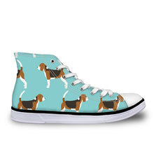 Charger l&#39;image dans la galerie, Pug Floral Print Women Vulcanized Sneakers Flat Ladies Lace-up - FUCHEETAH