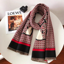 Load image into Gallery viewer, Winter Warm Women Imitation Cashmere Scarf Brand DesignTassel Scarves Cute Bear Shawl - FUCHEETAH