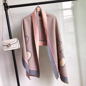 Winter Warm Women Imitation Cashmere Scarf Brand DesignTassel Scarves Cute Bear Shawl - FUCHEETAH