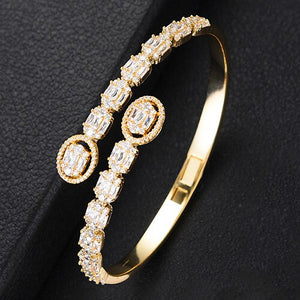 Luxury Stackable Bangle Cubic Zircon Crystal Bracelet