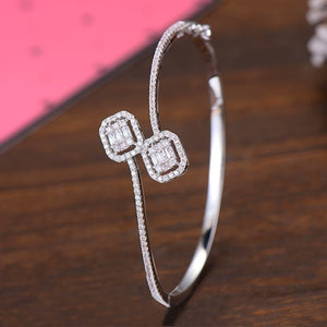 Luxury Stackable Bangle Cubic Zircon Crystal Bracelet