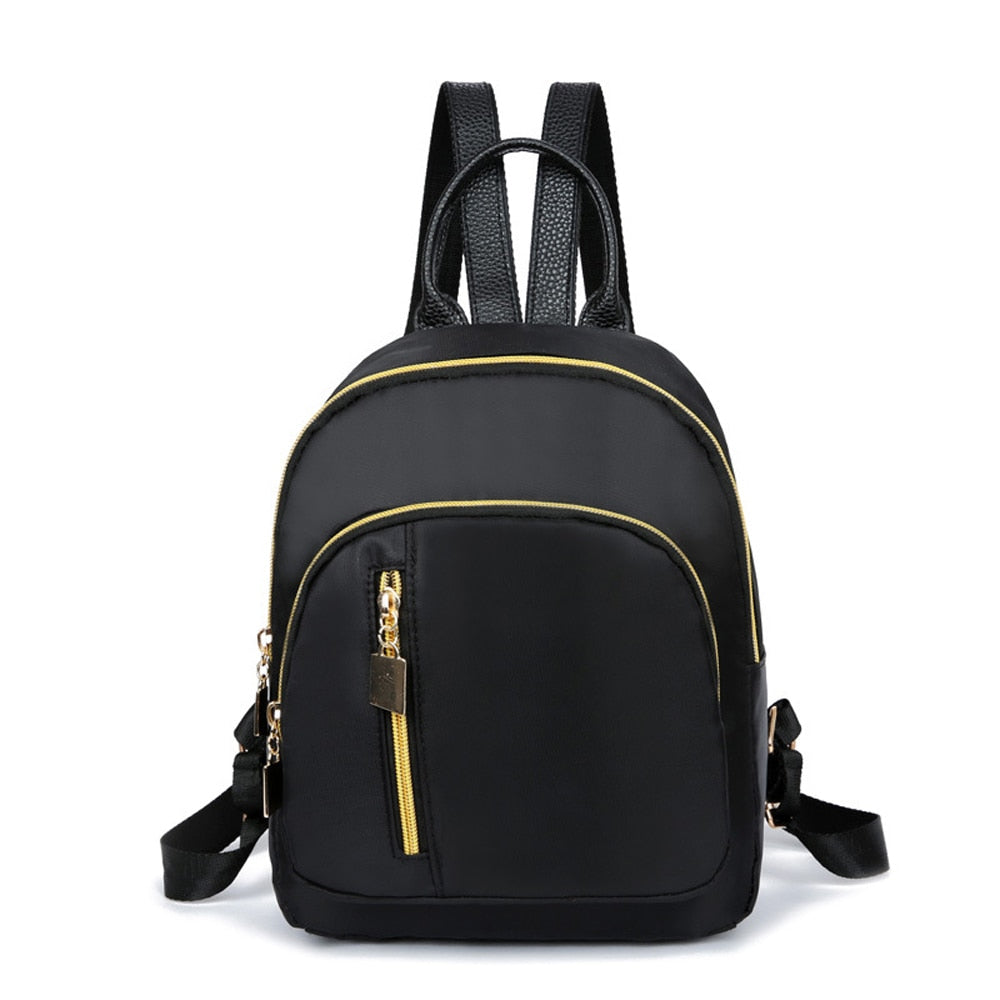 Fashion Double Female backpack black - FUCHEETAH