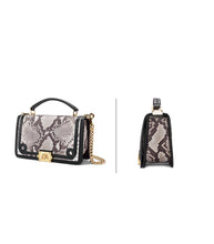 Charger l&#39;image dans la galerie, Luxury gete new  Python skin  Female bag   Fashionable little fragrance women chain package - FUCHEETAH