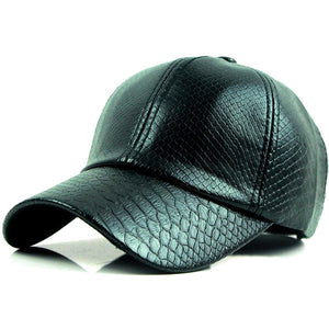 Baseball Cap women fall faux Leather cap hip hop Hats For men winter hat for women - FUCHEETAH