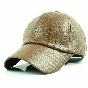 Baseball Cap women fall faux Leather cap hip hop Hats For men winter hat for women - FUCHEETAH