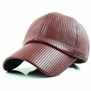 Baseball Cap women fall faux Leather cap hip hop Hats For men winter hat for women - FUCHEETAH